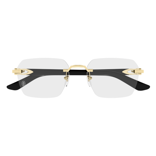 C Allongé de Cartier Motif Hexagonal Rimless Eyeglasses
