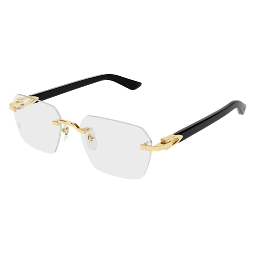 C Allongé de Cartier Motif Hexagonal Rimless Eyeglasses
