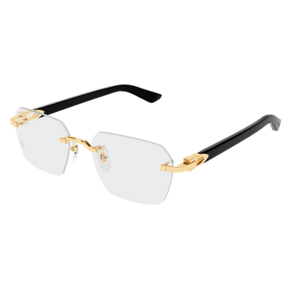 C Allongé de Cartier Motif Hexagonal Rimless Eyeglasses
