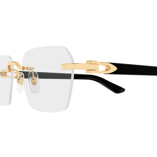 C Allongé de Cartier Motif Hexagonal Rimless Eyeglasses
