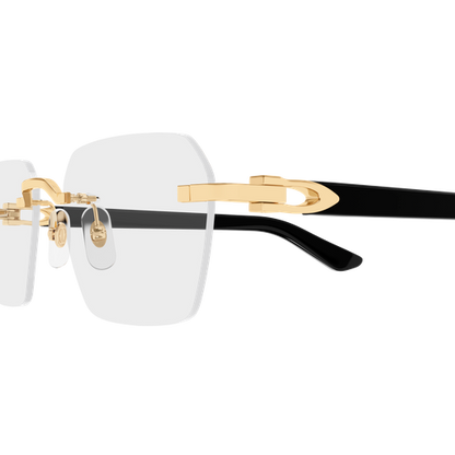 C Allongé de Cartier Motif Hexagonal Rimless Eyeglasses