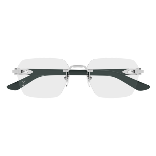 C Allongé de Cartier Motif Hexagonal Rimless Eyeglasses