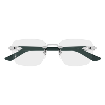 C Allongé de Cartier Motif Hexagonal Rimless Eyeglasses