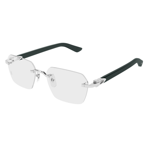 C Allongé de Cartier Motif Hexagonal Rimless Eyeglasses
