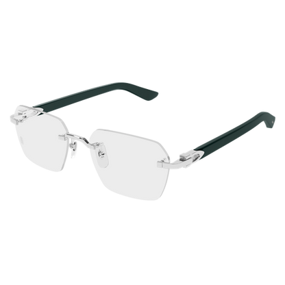 C Allongé de Cartier Motif Hexagonal Rimless Eyeglasses