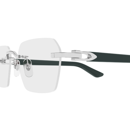 C Allongé de Cartier Motif Hexagonal Rimless Eyeglasses