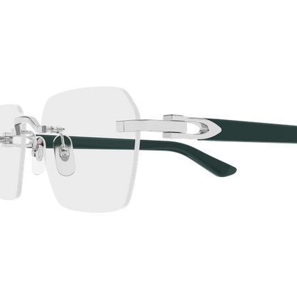 C Allongé de Cartier Motif Hexagonal Rimless Eyeglasses