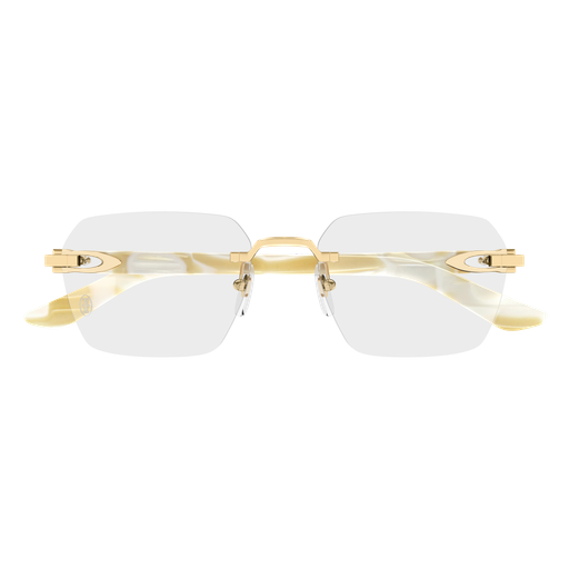 C Allongé de Cartier Motif Hexagonal Rimless Eyeglasses