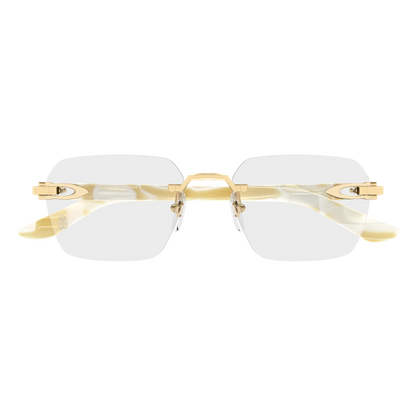 C Allongé de Cartier Motif Hexagonal Rimless Eyeglasses