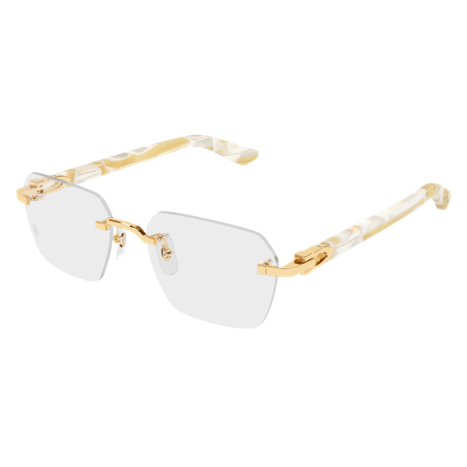 C Allongé de Cartier Motif Hexagonal Rimless Eyeglasses