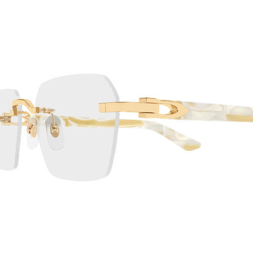 C Allongé de Cartier Motif Hexagonal Rimless Eyeglasses