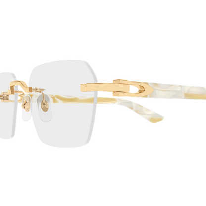 C Allongé de Cartier Motif Hexagonal Rimless Eyeglasses
