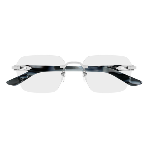 C Allongé de Cartier Motif Hexagonal Rimless Eyeglasses