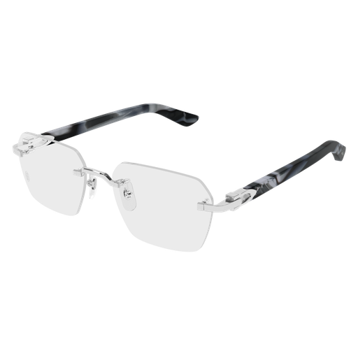 C Allongé de Cartier Motif Hexagonal Rimless Eyeglasses