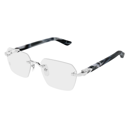 C Allongé de Cartier Motif Hexagonal Rimless Eyeglasses