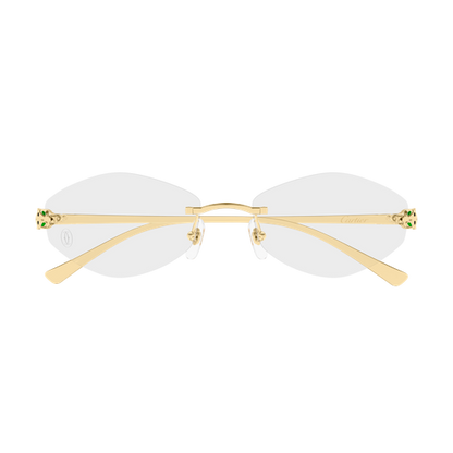 Panthère de Cartier Oval Rimless Eyeglasses