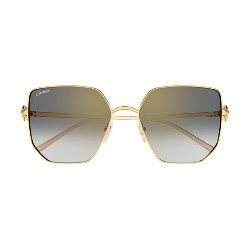 Clash de Cartier Geometric Metal Sunglasses
