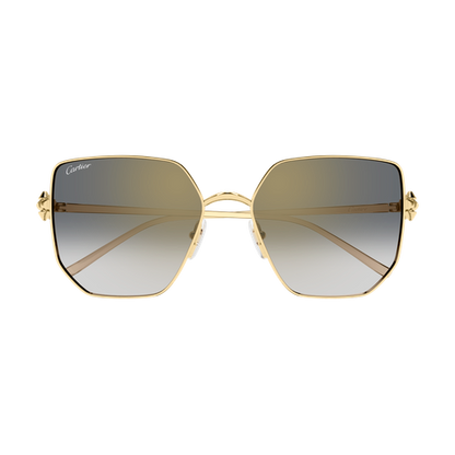 Clash de Cartier Geometric Metal Sunglasses