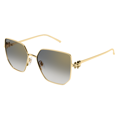 Clash de Cartier Geometric Metal Sunglasses