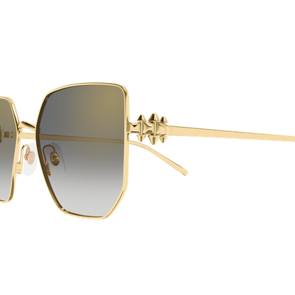 Clash de Cartier Geometric Metal Sunglasses
