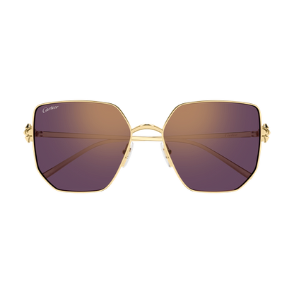 Clash de Cartier Geometric Metal Sunglasses