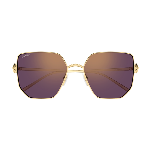 Clash de Cartier Geometric Metal Sunglasses