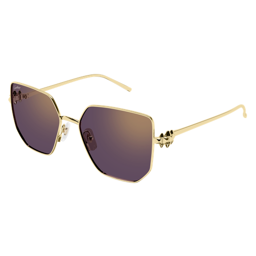 Clash de Cartier Geometric Metal Sunglasses