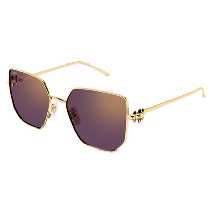 Clash de Cartier Geometric Metal Sunglasses