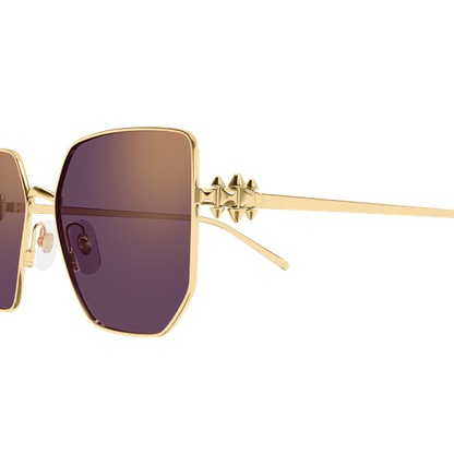 Clash de Cartier Geometric Metal Sunglasses