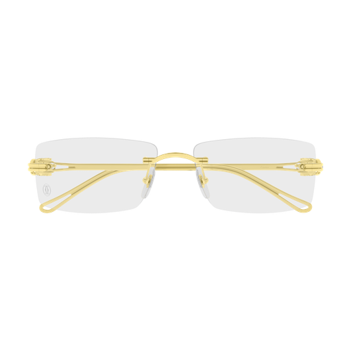 Precious de Cartier Panthere Rimless Solid Gold Eyeglasses