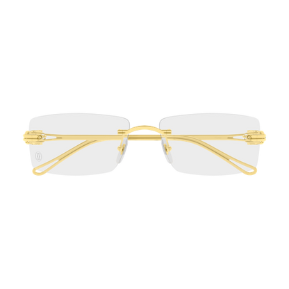 Precious de Cartier Panthere Rimless Solid Gold Eyeglasses