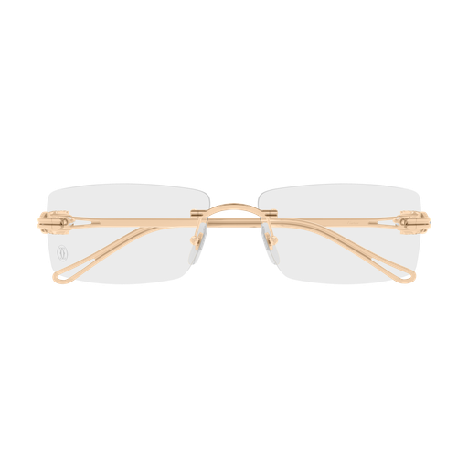 Precious de Cartier Panthere Rimless Solid Gold Eyeglasses