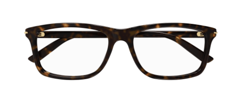Gucci Rectangular Curved Eyeglasses