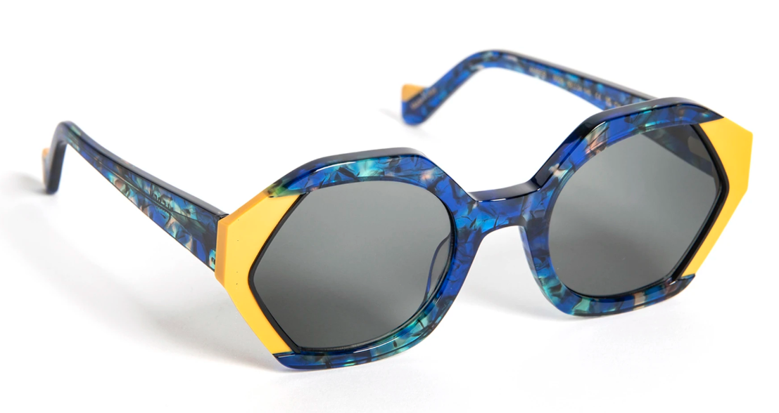 J.F.REY AMBER Hexagonal Polarized Sunglasses