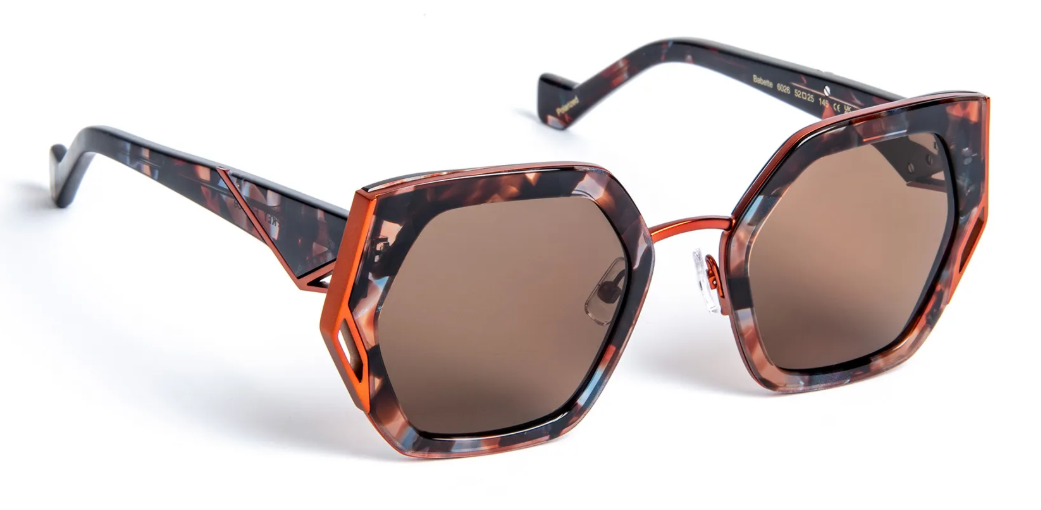 J.F.REY BABETTE Hexagonal Polarized Sunglasses