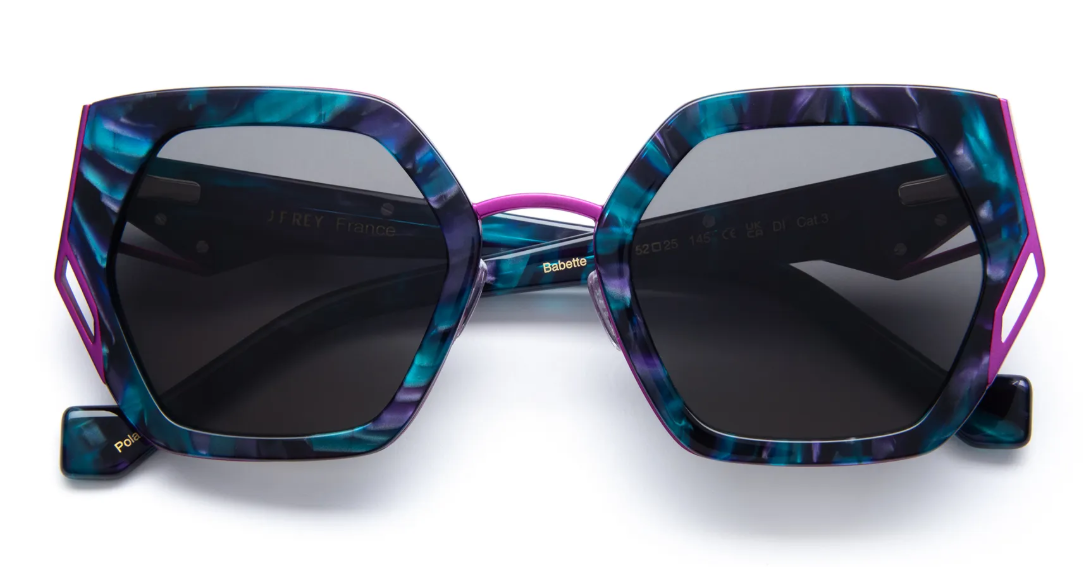 J.F.REY BABETTE Hexagonal Polarized Sunglasses