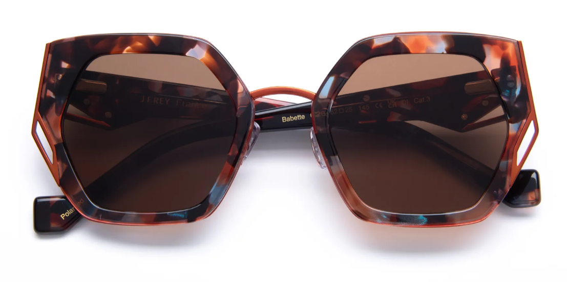 J.F.REY BABETTE Hexagonal Polarized Sunglasses