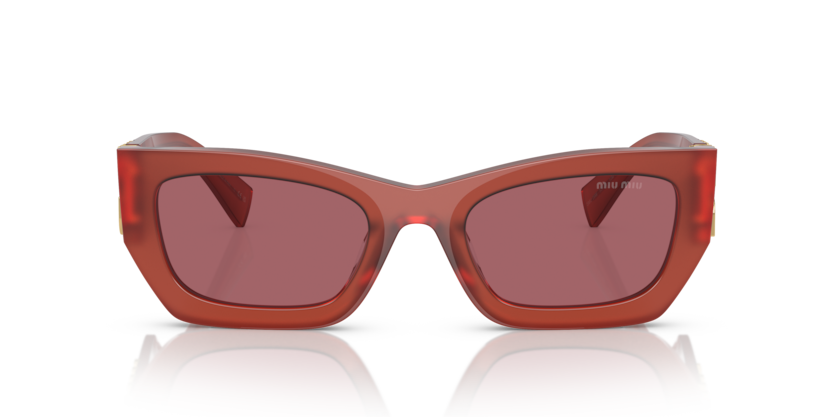 MIU MIU Rectangle Shiny Acetate Sunglasses