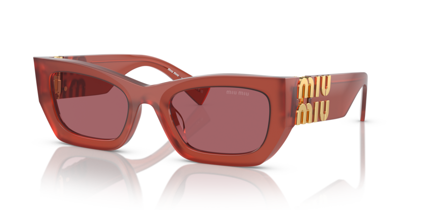 MIU MIU Rectangle Shiny Acetate Sunglasses