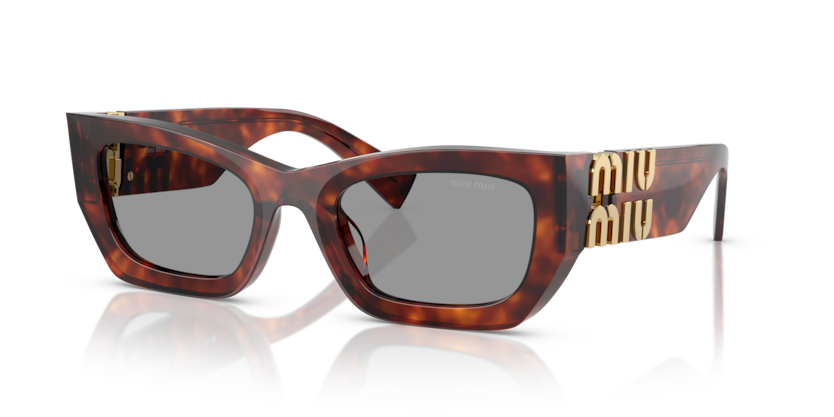 MIU MIU Rectangle Shiny Acetate Sunglasses