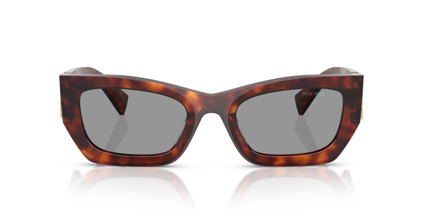 MIU MIU Rectangle Shiny Acetate Sunglasses
