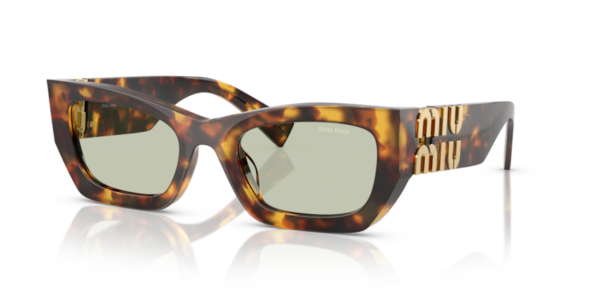 MIU MIU Rectangle Shiny Acetate Sunglasses