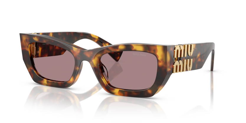MIU MIU Rectangle Shiny Acetate Sunglasses
