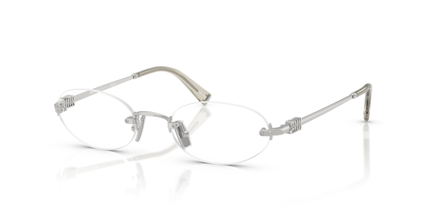 MIU MIU Oval Rimless Metal Eyeglasses