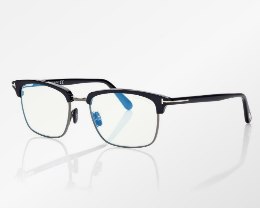 Tom Ford Blue Block Square Shape Eyeglasses