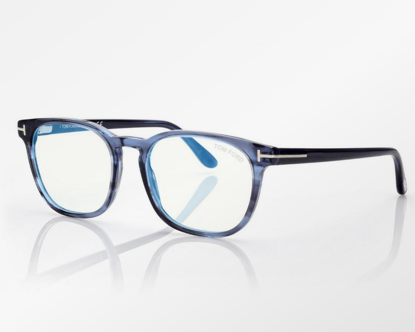 Tom Ford Blue Block Round Eyeglasses