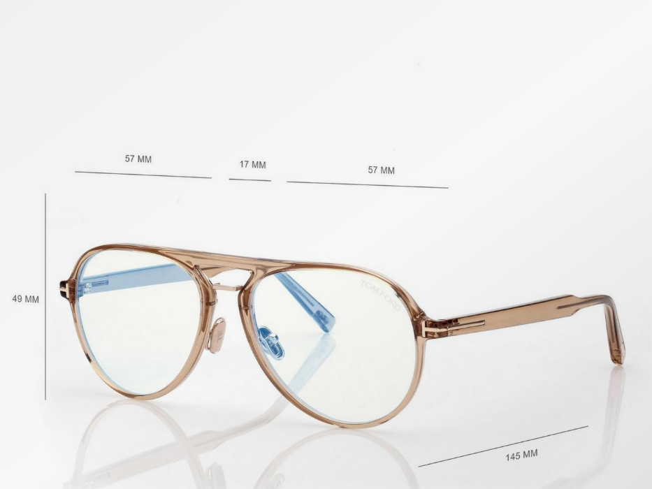 Tom Ford Blue Block Pilot Eyeglasses