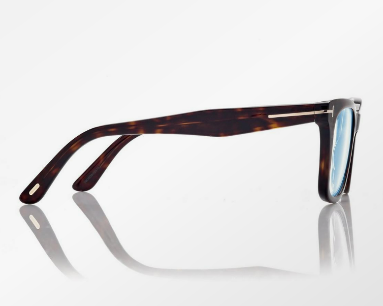 Tom Ford Square Eyeglasses with Clip on Sunglasses
