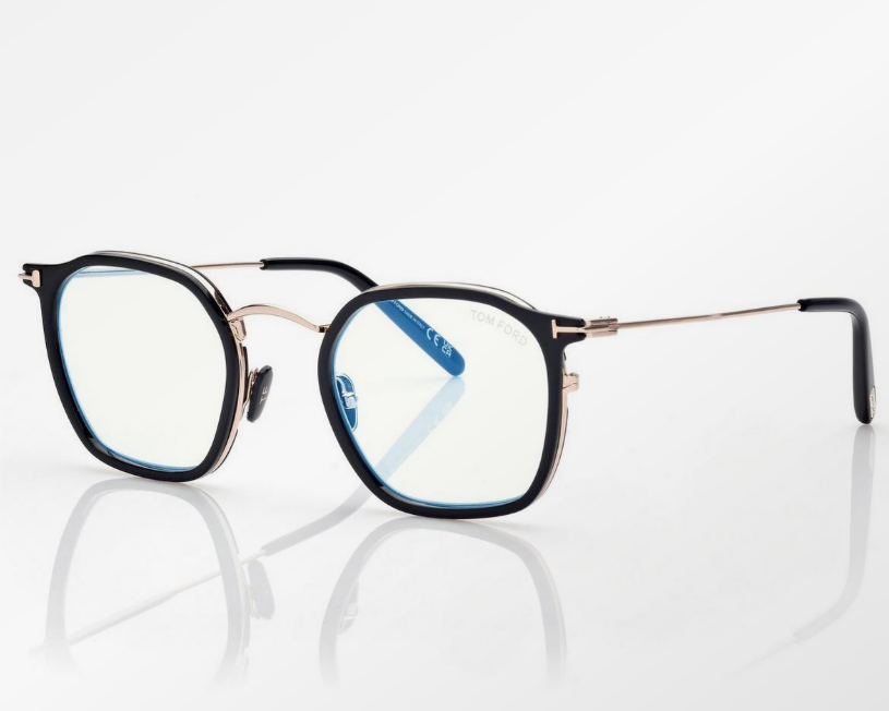 Tom Ford Blue Block Round Eyeglasses
