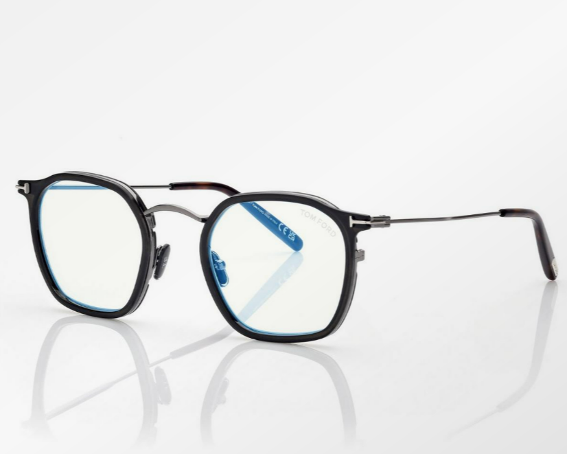 Tom Ford Blue Block Round Eyeglasses